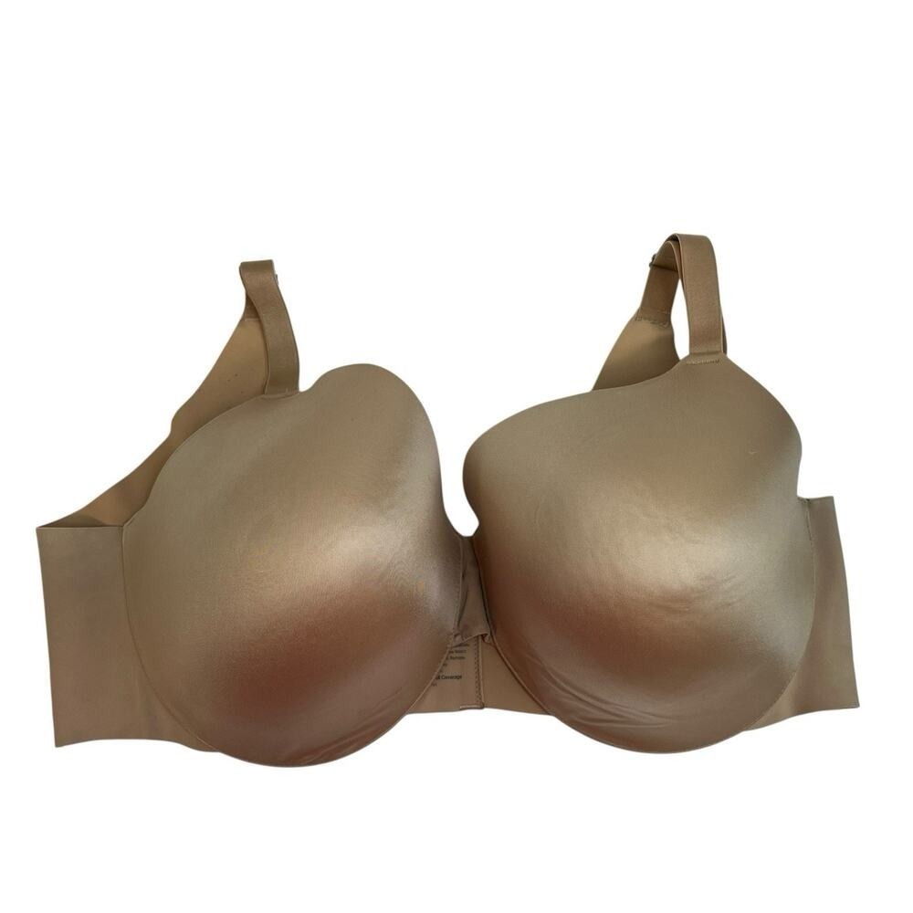 Soma 44DDD Vanishing Back Full Coverage Bra Underwire Smoothing T-Shirt Beige - Picture 2 of 13